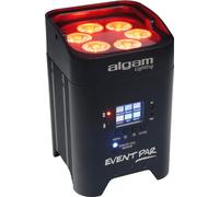 ALGAM LIGHTING - EVENTPAR - Par sur Batterie, 6 x LED 12W RGBWAUV, IP20, 3 kg, 125 x 125 x 200 mm