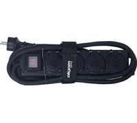 ALGAM LIGHTING Multiprise 4 Voies - étanche - avec Interrupteur Général - 2m - IP44
