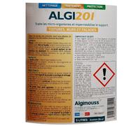 ALGI 201 - 5 LITRES - Traitement et imperméabilisant toitures, murs, façades ALGIMOUSS - 088001