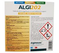 ALGI 202 - 5 LITRES - Traitement et imperméabilisant toitures, murs, façades ALGIMOUSS - 058001