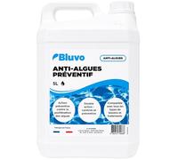 Algicide Anti-Algues Préventif Piscine 1L & 5L | Anti Eau Verte & Eaux Troubles | Traitement Anti-Algue Piscine et Spa | Action Préventive Longue Durée (5L)
