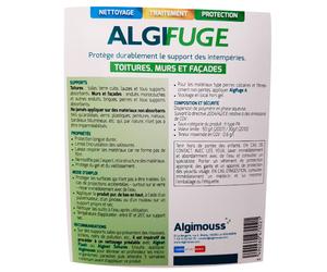 ALGIFUGE - 15 LITRES - Imperméabilisant toitures, murs, façades ALGIMOUSS - 047005