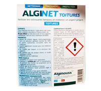 ALGINET TOITURES - 15 LITRES - Nettoyant toitures spécial lichens gris ALGIMOUSS - 084002