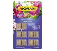 Algoflash Bâtonnets engrais orchidées NPK 9-7-5 SO3 Libération 3 mois - 20 bâtonnets
