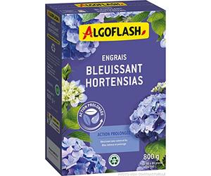 ALGOFLASH Engrais Bleuissant Hortensias Action prolongée, 800 g | Engrais solide à action prolongée, riche en oligo-éléments pour une couleur bleue intense.