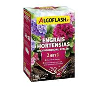 ALGOFLASH Engrais 2 en 1 pour Hortensias, Rhododendrons, Azalées Spécial pH, jusqu'à 10 Plantes, 1 kg, HORTOPH1N