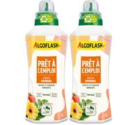 Algoflash Engrais Liquide Universel, Prêt à l'emploi, Utilisable en Agriculture Biologique - 1 L, Marron (Lot de 2)
