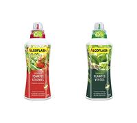 ALGOFLASH Engrais Tomates et Légumes, Bouchon Doseur Inclus, 750 ml, ALIPOT750N & Engrais Plantes Vertes, Bouchon Doseur Inclus, 750 ml, ALIPAV750N