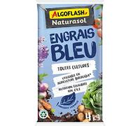 ALGOFLASH NATURASOL Engrais Bleu, Utilisable en Agriculture Biologique, Toutes Cultures, 4 kg, ABIOBLEU4