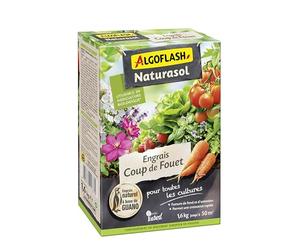 ALGOFLASH NATURASOL Engrais Coup de Fouet à base de Guano, UAB, 1,6 kg | Engrais Coup de Fouet UAB 100 % organique, à base de laine de mouton pour une action longue durée.