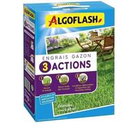Algoflash Engrais gazon 3 Actions – Jusqu'à 60 m² – 3 kg (ETRIA60N)