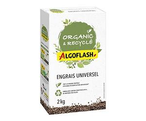 ALGOFLASH Organic & Recy ngrais Granulés Universel 2 kg, 100% d'Origine Végétale, UAB, AUNIRECY2