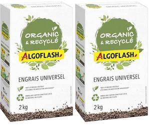 ALGOFLASH Organic & Recy ngrais Granulés Universel 2 kg, 100% d'Origine Végétale, UAB, AUNIRECY2 (Lot de 2)