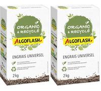 ALGOFLASH Organic & Recy ngrais Granulés Universel 2 kg, 100% d'Origine Végétale, UAB, AUNIRECY2 (Lot de 2)