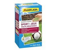 Algoflash Semence Gazon Sport & Jeux Haute Résistance - 800 g, Verte