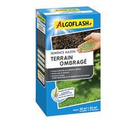 Algoflash Semences Gazon Terrain Ombragé, 800 g | Semences gazon colorées pour une pousse optimale et un gazon sain et résistant.