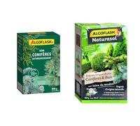 ALGOFLASH Soin Conifères Anti-brunissement, Corrige les Carences, 800 g, ACOBRU800N & ALGOFLASH NATURASOL Engrais ConifÃšres et buis, Jusqu'à 16m², 800 g, ACOBIO800