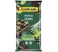 Algoflash Terreau semis, bouturage et repiquage – utilisable en agriculture biologique, 6 L, marron