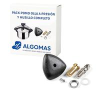 ALGOMAS® Pack bouton de casserole et broche complet | Valable pour Magefesa : Star 13 et Alustar 22, hauteur : mélisse | Code bouton 09REMECPSTC | Comprend cône, vis, rondelles, écrou et vis