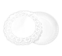 ALGON | Plateau jetable 18/U pour Servir des Aliments - Plateau jetable Rond Blonda 20 cm Idéal pour fêtes, événements et Restauration avec Design résistant et Pratique