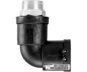 ALIAXIS Raccord coudé Frialen 90 degrés, PE/Ms, ÖVGW pour l'eau, PN 16, d 32 x 25 AG, 1 pièce.