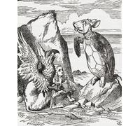 Alice et le Gryphon écoutent l'histoire de la fausse tortue. From Alice's Adventures in Wonderland publié en 1941. Poster imprimé par Ken Welsh (33 x 40,6 cm)