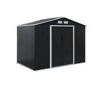 Alice's Garden - Abri de Jardin en métal - FERRAIN 5.29m² Gris Anthracite - Cabane à Outils avec Deux Grandes Portes coulissantes. kit de Fixation Sol Inclus. Maison de Rangement. Remise