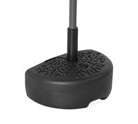 Alice's Garden - Demi-Pied de Parasol Plastique - Base remplissable pour Demi-Parasol. Motif Feuillage. Noir