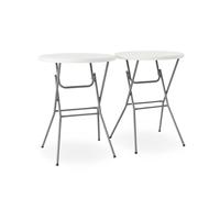 Alice's Garden - Lot de 2 Tables Hautes de réception - Gala - Mange Debout. Pliables. Ø80cm x 110cm