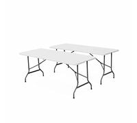 Alice's Garden - Lot de 2 Tables Table de réception. 180cm. Pliables. avec poignée de Transport
