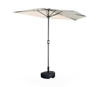 Alice's Garden - Parasol de balcon Ø250cm - CALVI - Demi-parasol droit. mât central en aluminium avec manivelle d’ouverture. toile sable