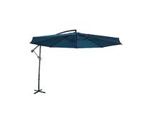 Alice's Garden - Parasol déporté Ø350cm - Hardelot - Coloris Bleu canard. structure anthracite. manivelle anti-retour.