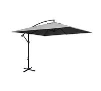 Alice's Garden - Parasol déporté carré 3x3m - Hardelot 3x3m - Gris - Manivelle anti-retour | Toile déperlante | Facile à utiliser