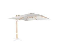 Alice's Garden - Parasol déporté carré 3x3m haut de gamme - Falgos - ecru- Parasol excentré inclinable. rabattable et rotatif à 360°.