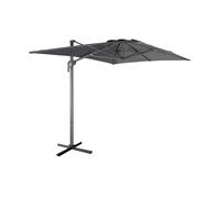 Alice's Garden - Parasol déporté rectangulaire 2x3m - Antibes - Gris - Parasol excentré inclinable. rabattable et rotatif à 360°.