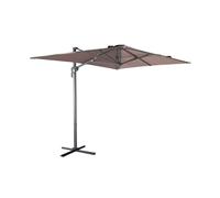 Alice's Garden - Parasol déporté rectangulaire 2x3m - Antibes - Taupe - Parasol excentré inclinable. rabattable et rotatif à 360°.
