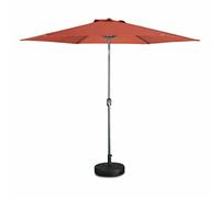 Alice's Garden - Parasol droit rond Ø300cm - Touquet Terracotta - mât central en aluminium orientable et manivelle d'ouverture