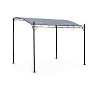 Alice's Garden - Pergola adossée 3x2.5m - Brestum - Toile Grise - Pergola Murale