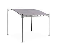 Alice's Garden - Pergola adossée 3x2.5m - Brestum - Toile Taupe - Pergola Murale