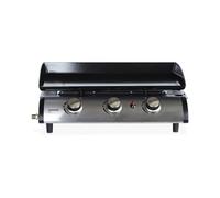 Alice's Garden - Plancha au gaz 3 Feux - Porthos 3 brûleurs - 7.5 KW. Barbecue. Cuisine extérieure. Grande Plaque émaillée. INOX