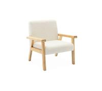 Alice's Garden swe auteuil Enfant en Bois et Tissu Bouclette Blanc. ISAK L 47 x P 43.5 x H 50cm