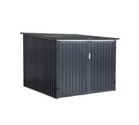 Abri à vélo. rangement 4 vélos. gris en acier galvanisé. L 203 x P 198 x H 157 cm