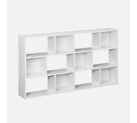Alice's Garden swe ibliothèque Design asymétrique Blanche. Pieter. 3 étagères. 12 Compartiments de Rangement