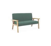 swe anquette canapé Enfant en Bois et Velours côtelé Kaki. Isak. L 84 x P 43.5 x H 50cm