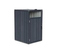 swe ache Poubelle Gris en Acier galvanisé. 1 Place L 73 x P 82 x H 124 cm