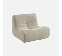 swe auteuil chauffeuse en Bouclette texturée Beige Style Contemporain 1 Place