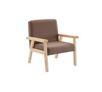 Fauteuil Scandinave En Bouclette Et Bois Enfant Isak L 47 X P 43,5 X H 50cm Taupe TU