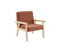 swe auteuil Enfant en Bois et Tissu Bouclette Terracotta. ISAK L 47 x P 43.5 x H 50cm