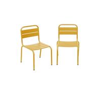 Lot De 2 Chaises En Métal Pour Enfant Jaune TU