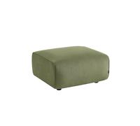 Alice's Garden sweeek - Pouf. Module pour canapé. Repose-Pieds pour canapé 2 Places en Velours côtelé Vert. L 76 x P 70 x H 41cm - Wallas